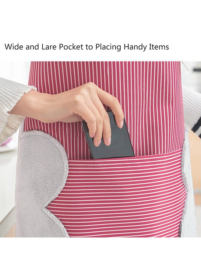 Stripes Print Sleevless Apron Red 37x2x27centimeter - Image 3