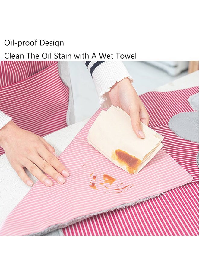 Stripes Print Sleevless Apron Red 37x2x27centimeter - Image 4