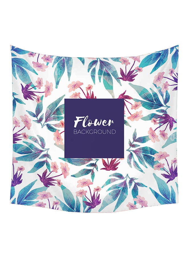 Tropical Leaves Flower Printed Wall Hanging Tapestry Multicolour 25x3x20cm