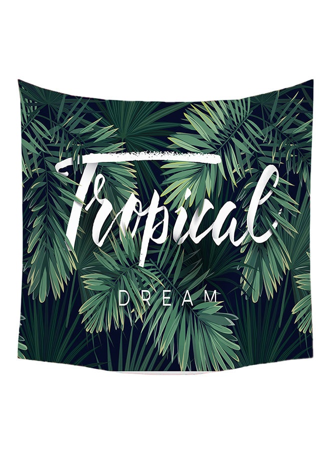 Tropical Leaves Flower Printed Wall Hanging Tapestry Multicolour 25x3x20cm - Image 1