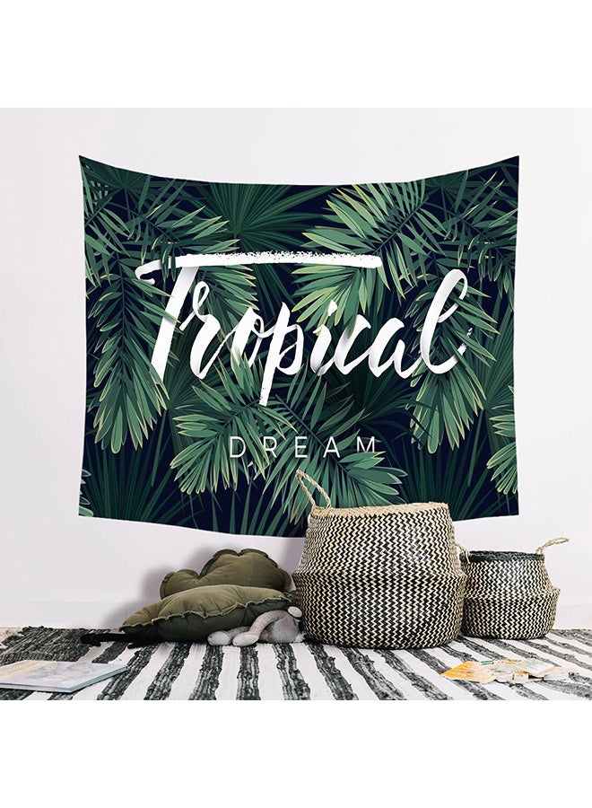 Tropical Leaves Flower Printed Wall Hanging Tapestry Multicolour 25x3x20cm - Image 2