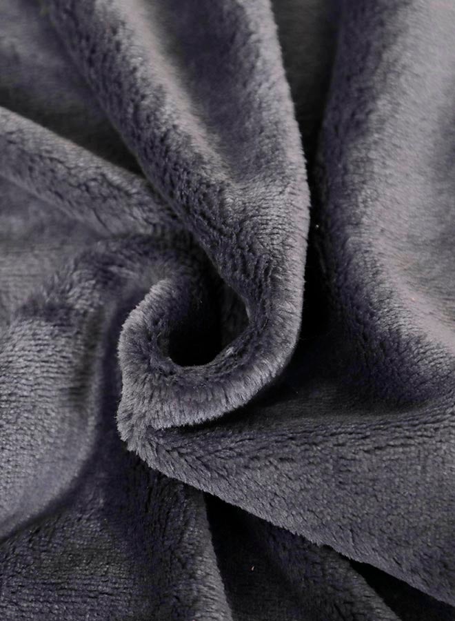 Soft Flannel Fleece Blanket polyester Grey 160X220cm