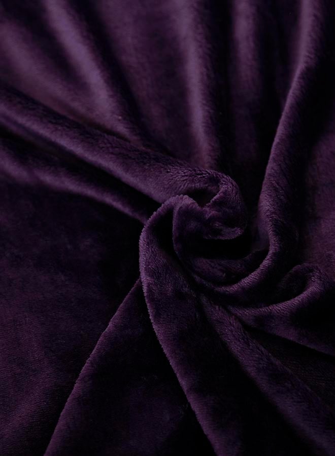 PARAJOHN Soft Flannel Fleece Blanket Polyester Purple 200x240cm - Image 4