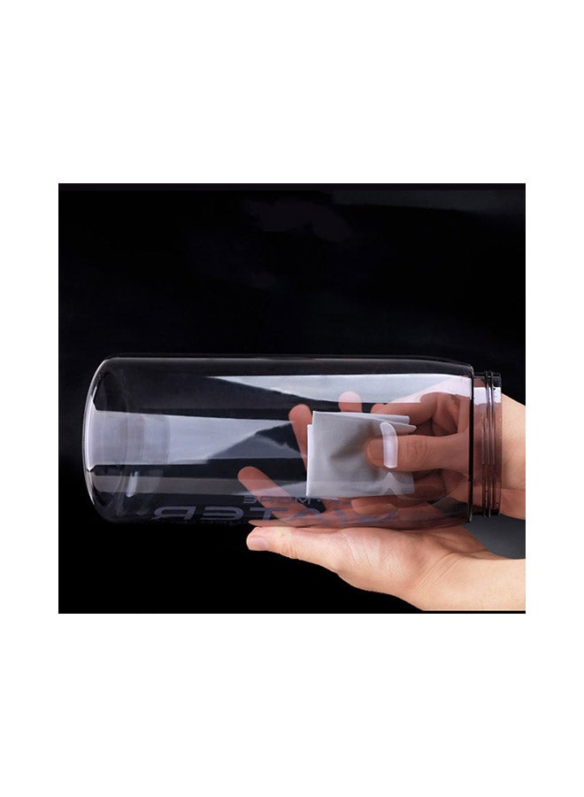 WATER - Outdoor Large Capacity Water Bottle Plastic Black 10x10x5cm - Image 1