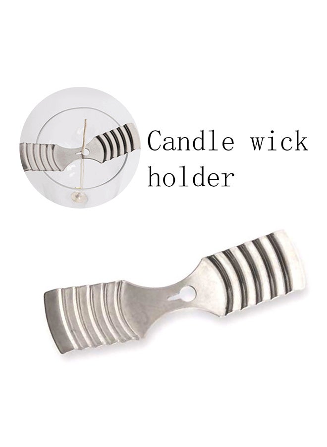 Metal Candle Wick Holders Silver 9.5x0.5x2.5cm  - Image 2