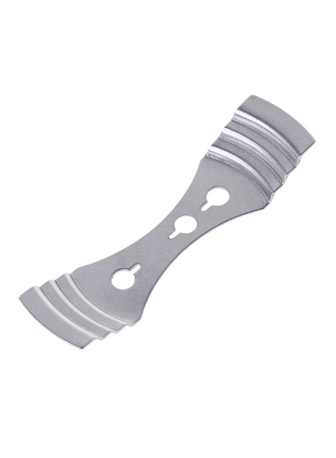 Diy Metal Candle Wick Holder Silver 9.5x0.5x2.5centimeter 
