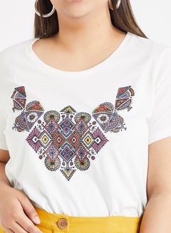 Vero Moda Curve Futu Short Sleeve T-Shirt White  - Image 3