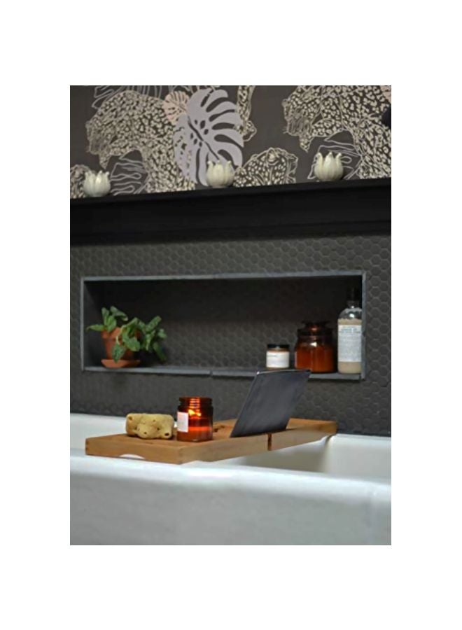 Bamboo Bathtub Caddy Tray Brown 27.5x8.8x1.5inch