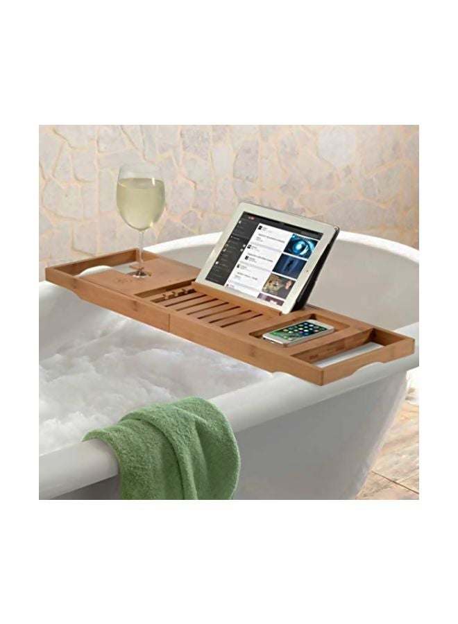 Bamboo Bathtub Caddy Tray Brown 27.5x8.8x1.5inch