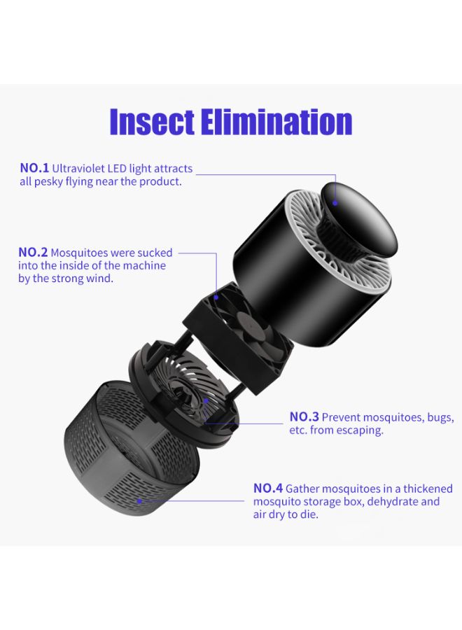 Generic Electronic Mosquito Killer With LED Light Black  - Image 2