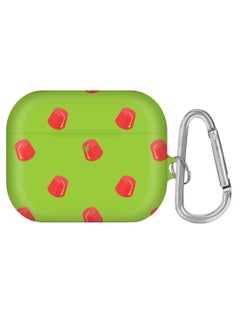 Dancing Tarbouche Printed Apple AirPods Pro Case With Carabiner Green/Red/Silver