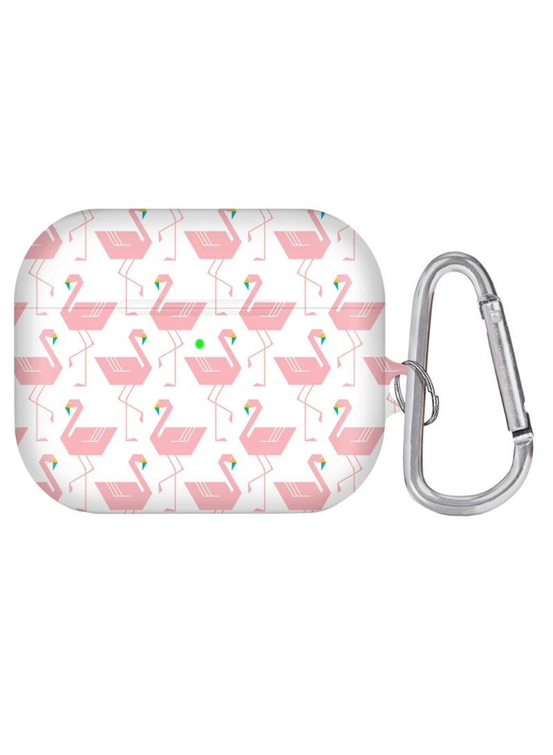 Stylizedd - Flamingo Printed AirPods Pro Case With Carabiner Multicolour - Image 1