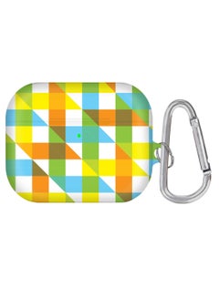 Summer Flannel Printed AirPods Pro Case Cover With Carabiner Multicolour