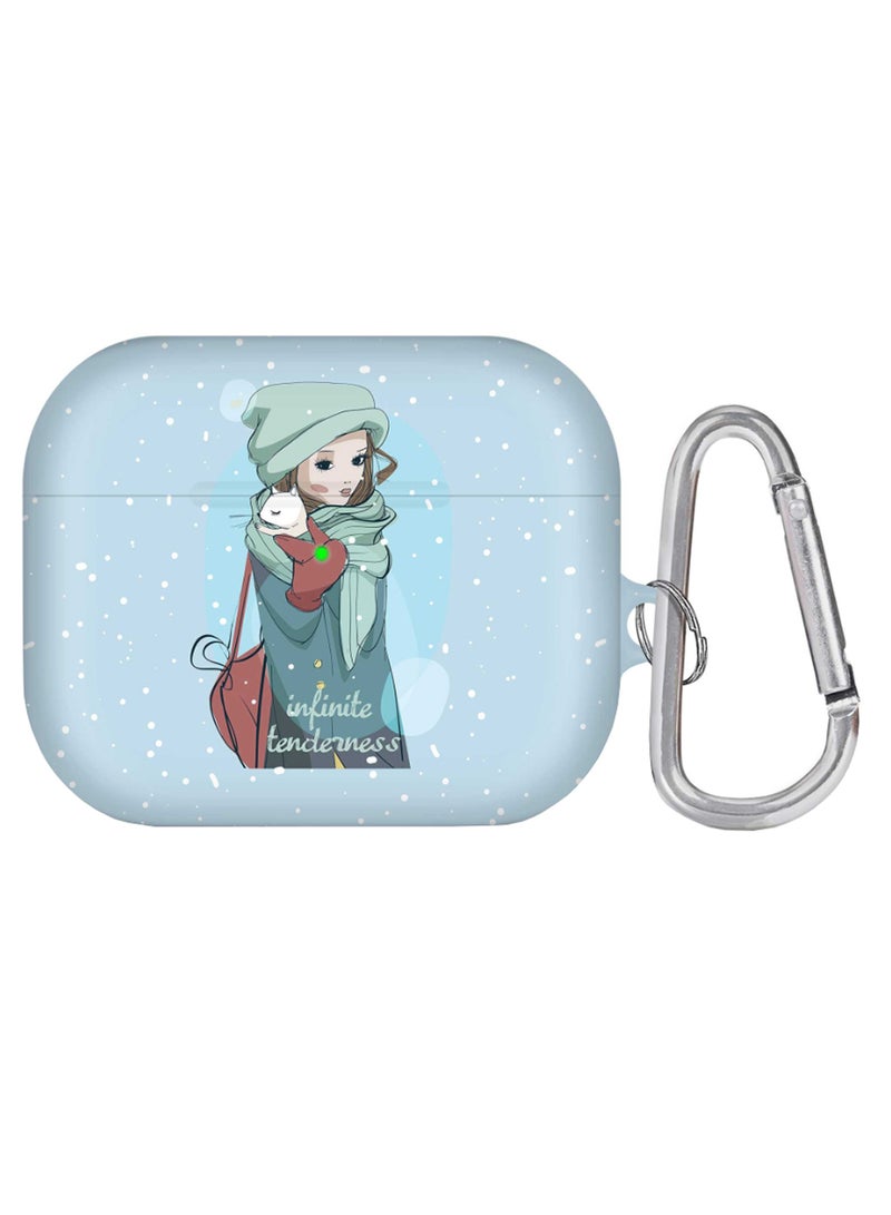 ستايلايزد غطاء حماية واقٍ مزود بحلقة بقفل زنبركي لسماعة أبل آيربودز برو متعدد الألوان