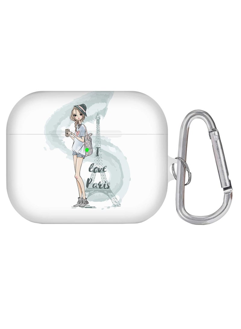 Stylizedd I Love Paris Printed AirPods Pro Case With Carabiner Multicolour