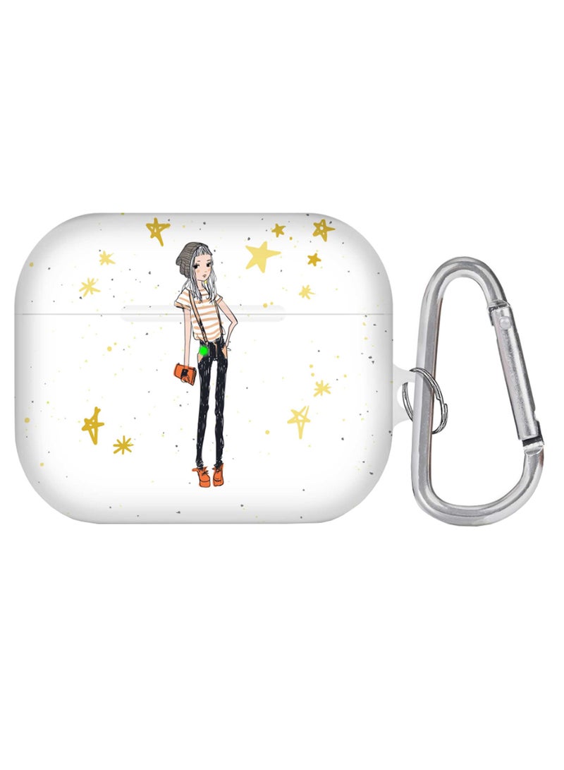 ستايلايزد غطاء حماية واقٍ مزود بحلقة بقفل زنبركي لسماعة أبل آيربودز برو متعدد الألوان