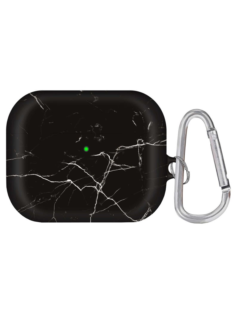 Stylizedd - Protective Case Cover With Carabiner For Apple AirPods Pro Black/White/Silver - Image 1