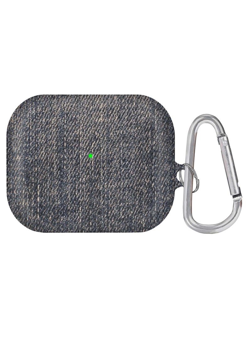 ستايلايزد حافظة سماعات آيربودز برو الواقية مع حلقة بقفل زنبركي فضي رمادي