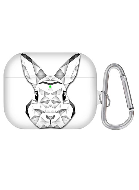 Poly Bunny Printed Case With Carabiner For Apple AirPods Pro Multicolour