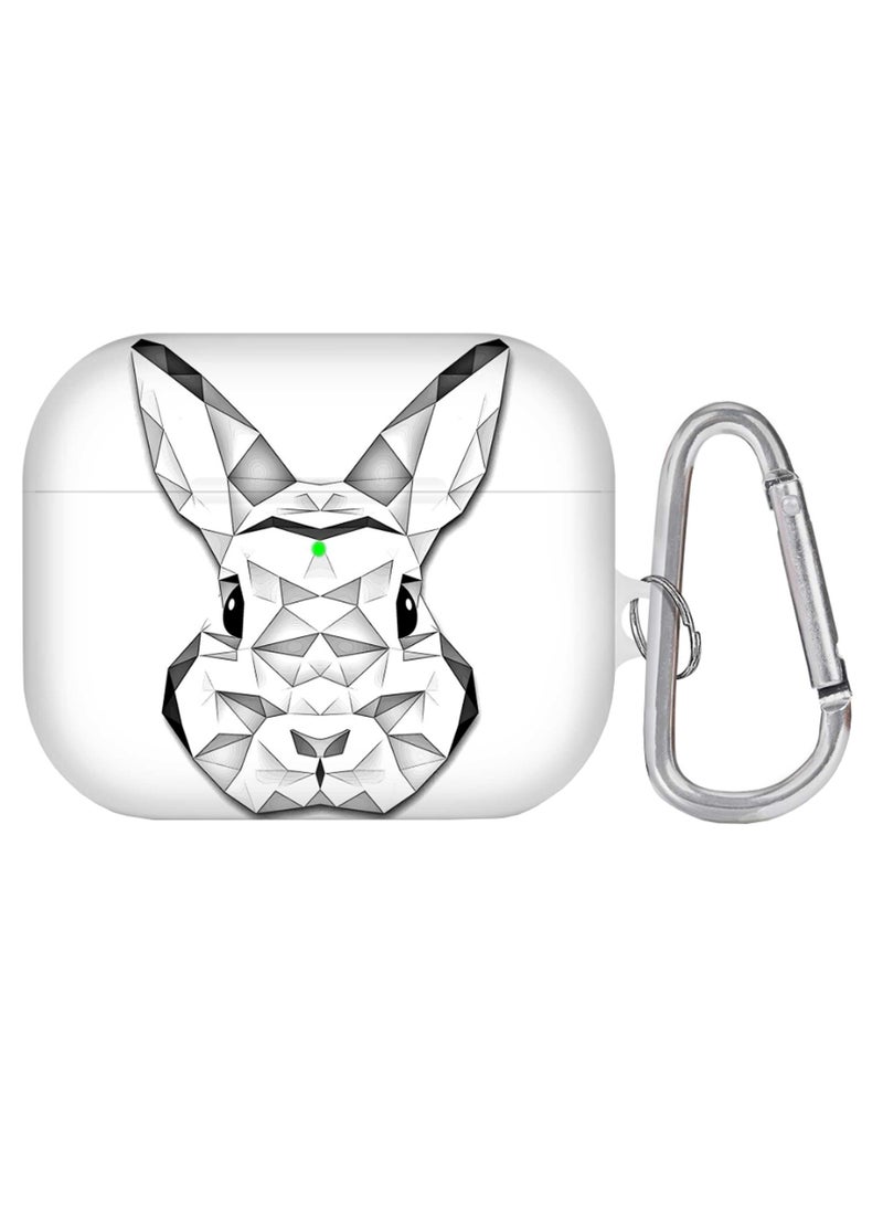 Stylizedd - Poly Bunny Printed Case With Carabiner For Apple AirPods Pro Multicolour - Image 1