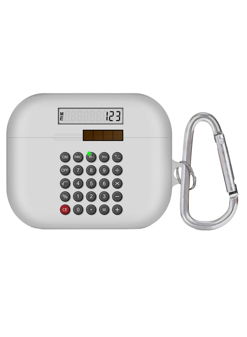 ستايلايزد غطاء حماية لسماعة آيربودز برو مزود بخطاف حلقي ومزين بطبعة آلة حاسبة متعدد الألوان