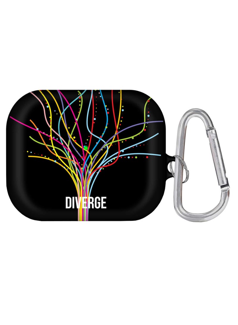 Stylizedd - Diverge Printed AirPods Pro Case With Carabiner Multicolour - Image 1