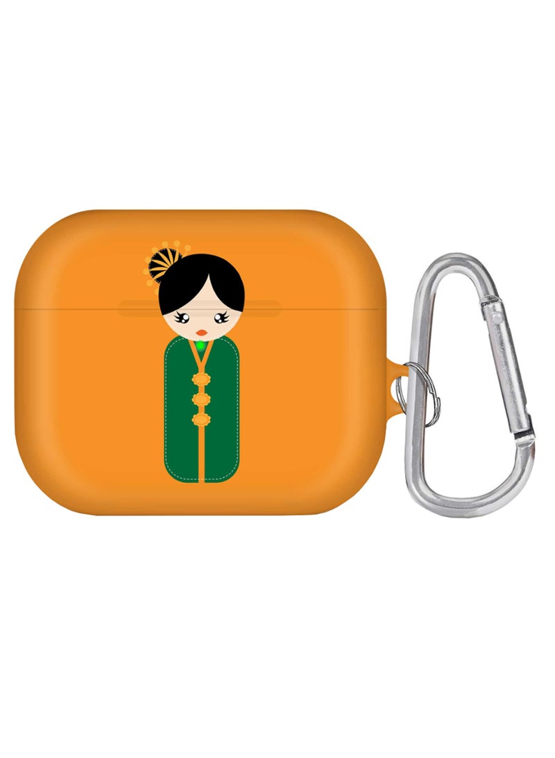 Stylizedd Japanese Doll Printed Case Cover With Carabiner Multicolour 