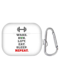 Routine Printed AirPods Pro Case With Carabiner White/Silver
