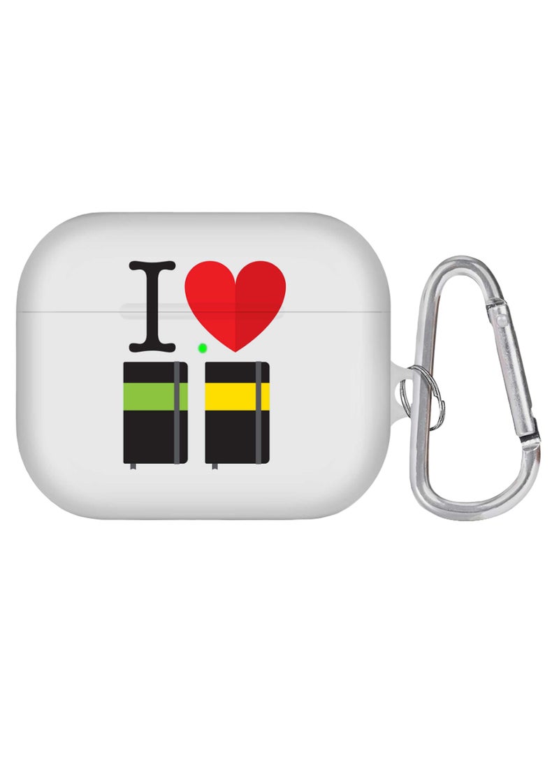 Stylizedd I Love Notebook Printed AirPods Pro Case With Carabiner Multicolour 