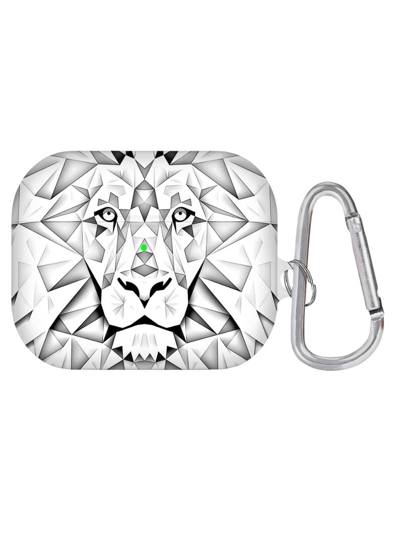Poly Lion Printed AirPods Pro Case With Carabiner Multicolour