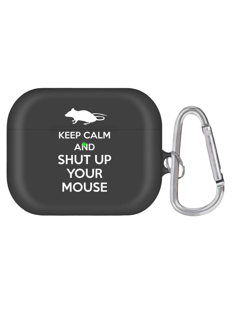 ستايلايزد غطاء حماية واقٍ مزود بحلقة بقفل زنبركي لسماعة أبل آيربودز برو أسود/فضي