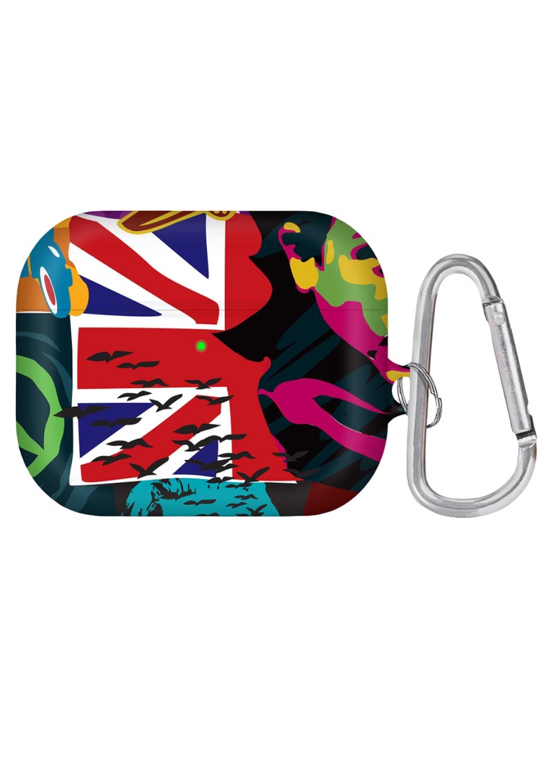 Stylizedd Protective Case Cover With Carabiner For Apple AirPods Pro Retro Spy 