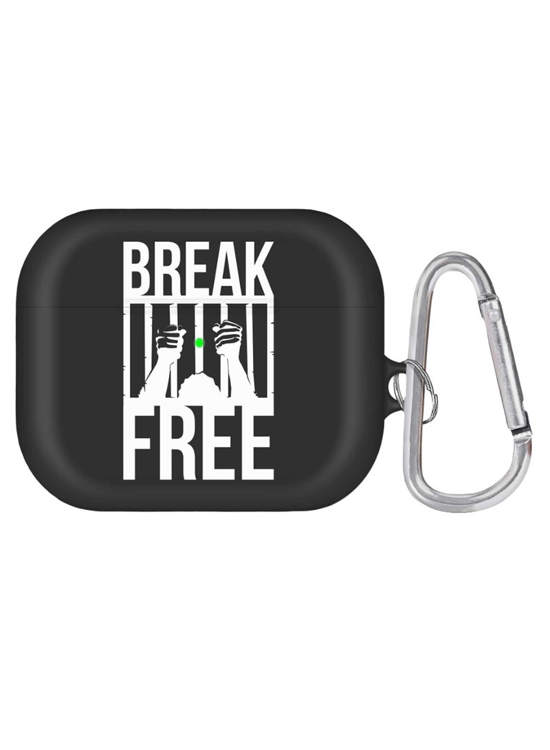 Stylizedd Break Free Printed AirPods Pro Case With Carabiner Black/White/Silver