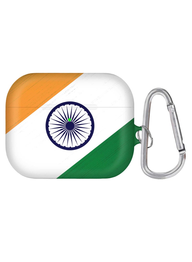 Stylizedd Flag Of India Printed AirPods Pro Case With Carabiner Multicolour