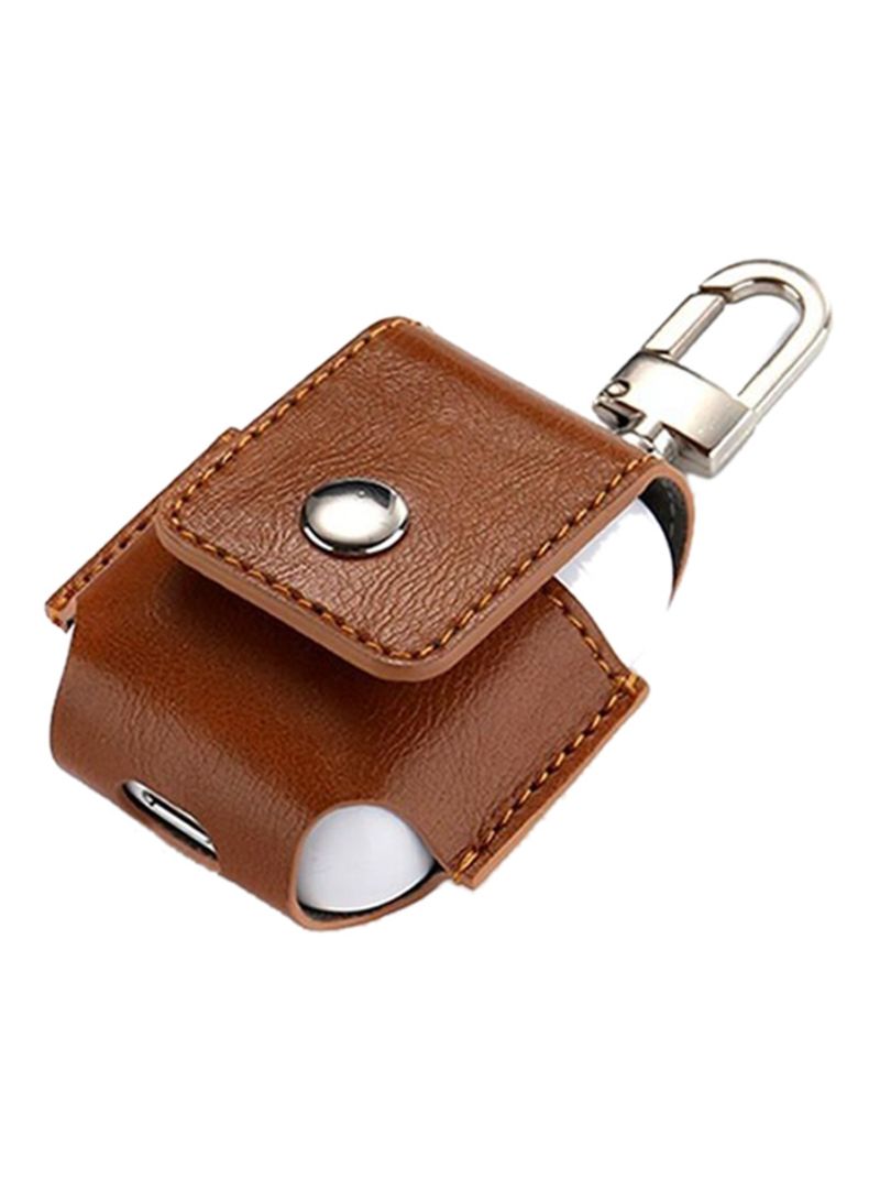 Generic - Protective Case Cover For Apple AirPods With Hook Brown - Image 1