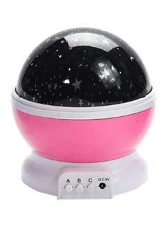 Star And Moon Rotating Projector Night Lamp Pink 13 x 13 x 14.5cm