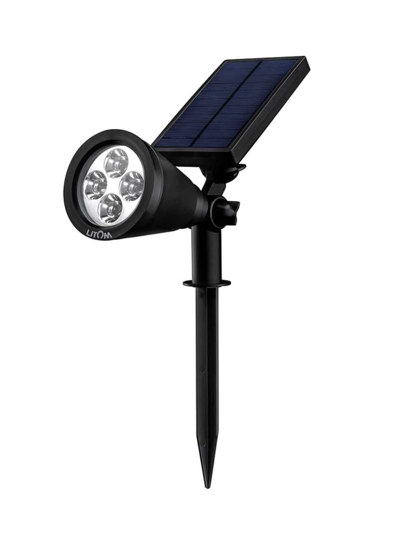4 LED Solar Power Landscape Lighting Black 3.7x8.3x3.7inch - Image 1