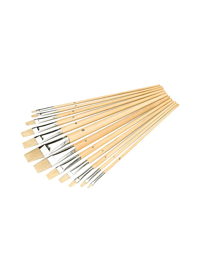 Silverline 12-Piece Artists Paint Brush Set Beige 