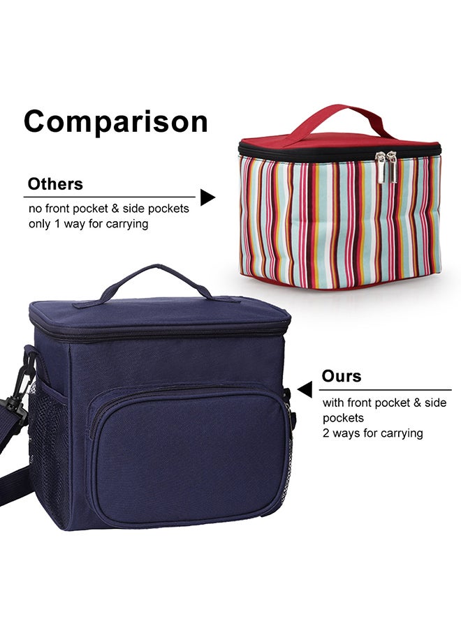 Insulated Lunch Bag Box Navy Blue 25.5x18x22.5cm - Image 2