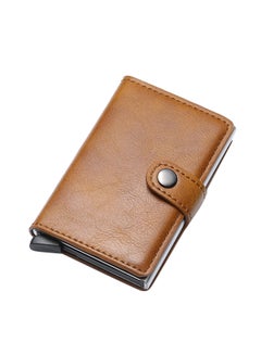 Solid Design Bi Fold Wallet Brown
