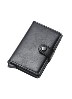 Solid Design Bi Fold Wallet Black