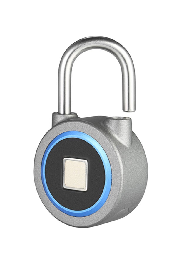Rechargeable Smart Fingerprint Lock Blue/Grey  - Image 1