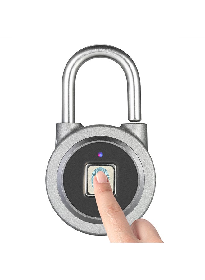 Rechargeable Smart Fingerprint Lock Grey/Black  - Image 4