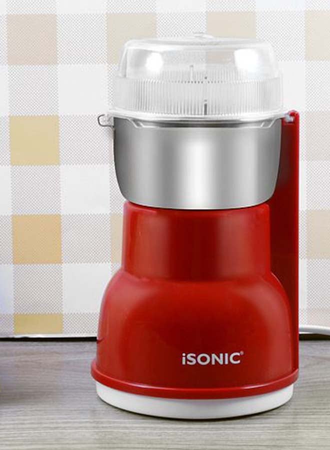 آي سونيك مطحنة القهوة/ والتوابل/ والفاكهة المجففة 300.0 ml iG 788 أحمر/فضي - Image 3