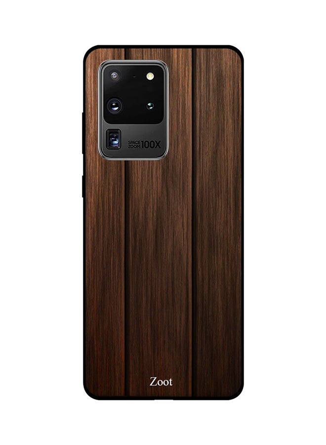 Zoot Skin Case Cover -for Samsung Galaxy S20 Ultra Wooden Dark Brown Shiney Wooden Dark Brown Shiney