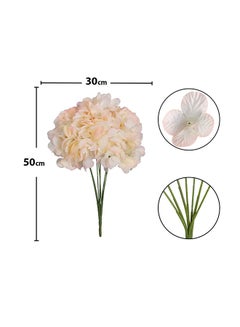 Yatai 4 Bunch Artificial Hydrangea Flowers Pink/Green 50 x 30centimeter  - Image 2
