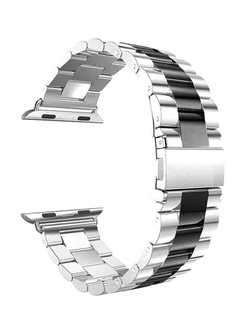 Replacement Stainless Steel Band For Apple Watch 42mm Silver/Black