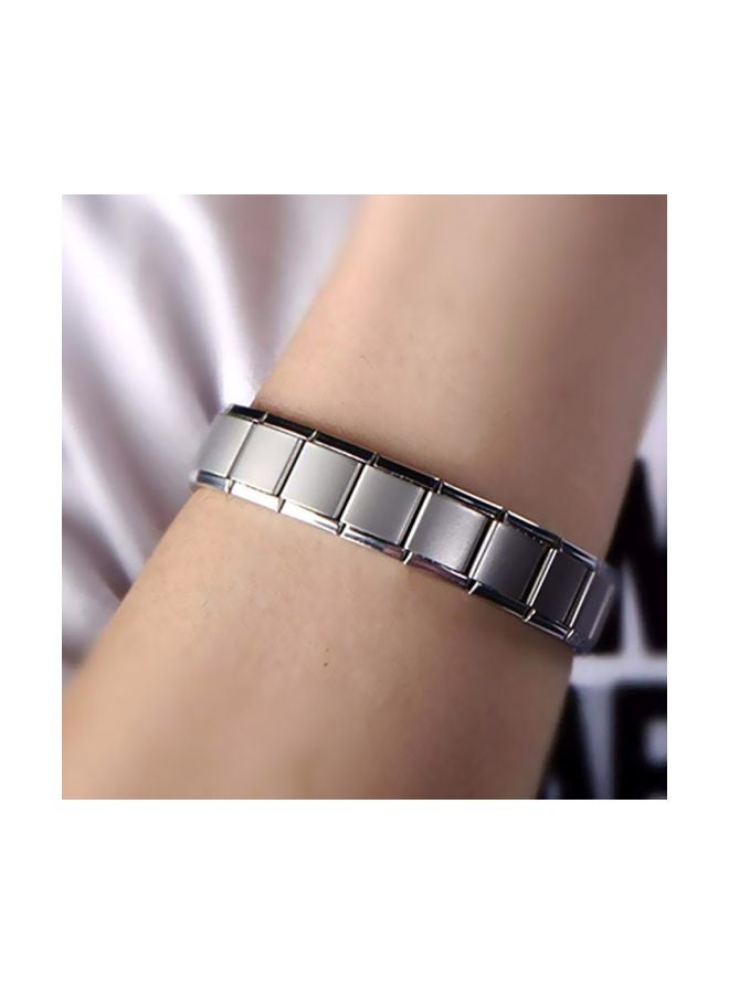 Stainless Steel Germanium Stone Studded Magnetic Bracelet  - Image 3