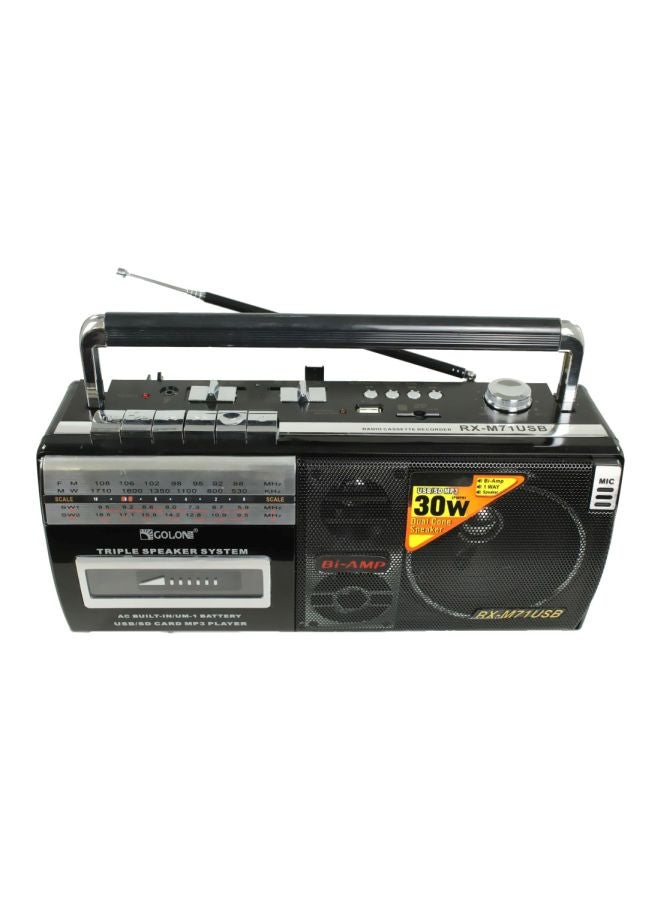 جولون راديو ومشغل كاسيت محمول RX-M71USB أسود/فضي  - Image 1