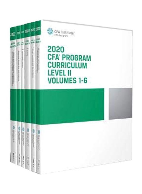 2020 CFA Program Curriculum Level II: Volumes 1-6 Box Set Paperback English by by CFA Institute (COR) - 43693